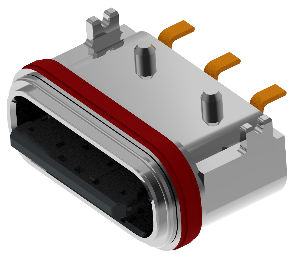 XB-TYPE C 3P wasserdichte Basis an Bord L=6,65mm (mit Stahlblech) (Zinklegierungsschale freigelegt 0,95)